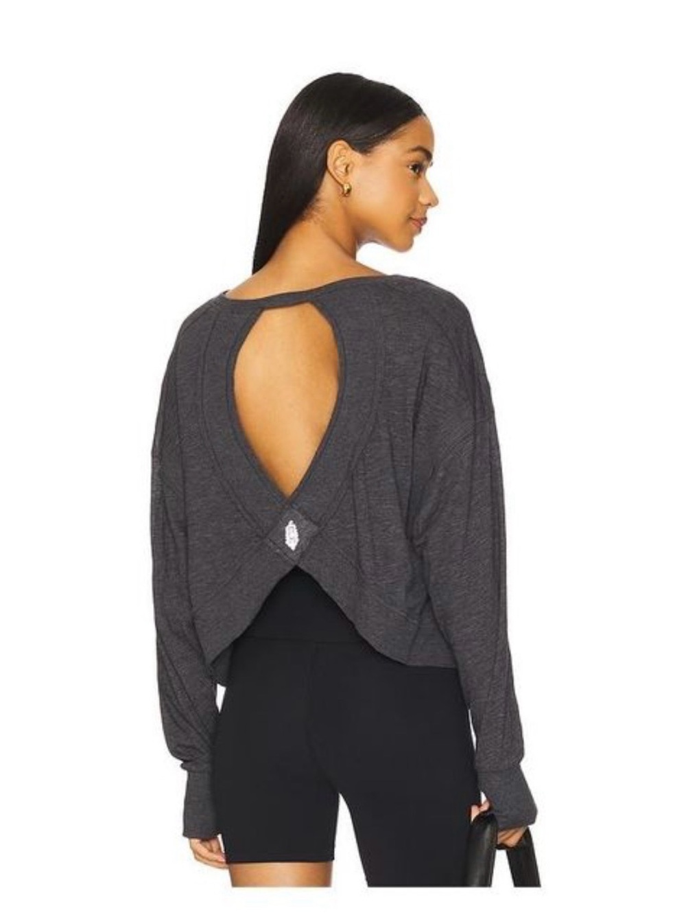 Free People FP X Movement My Time Layer Open Back Slouchy Long Sleeved Top Large